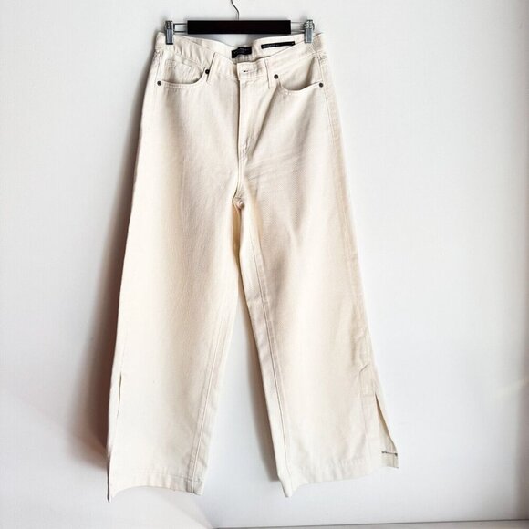 Banana Republic Ivory Wide Leg High Waist Jeans 29 - Picture 1 of 8